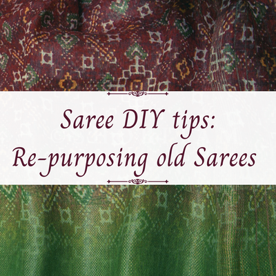Have an old saree you have worn too many times? Turn it into a home decor piece!
