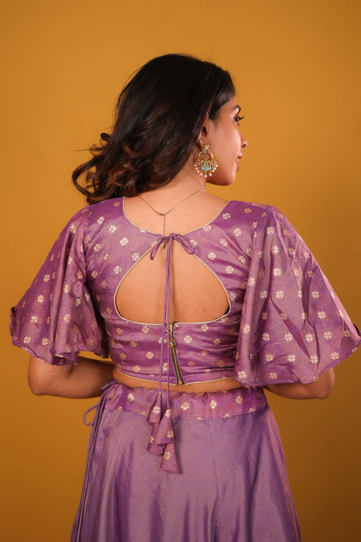 Pastel Lilac Crop top & Skirt | Made To Order
