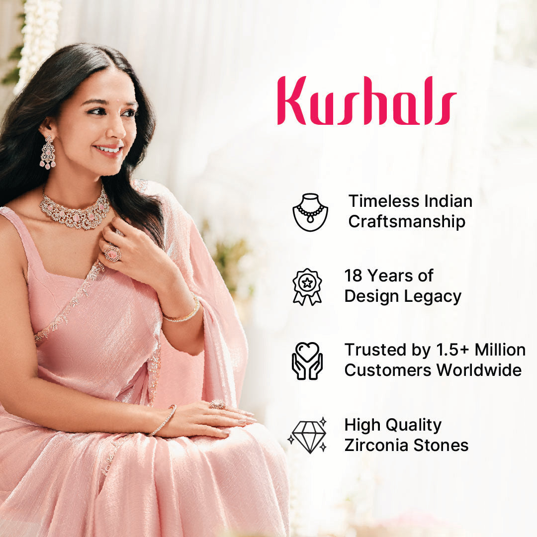 Contemporary Two-Strand Mangalsutra with Geometric Zircon and Black Bead Design | Shobitam