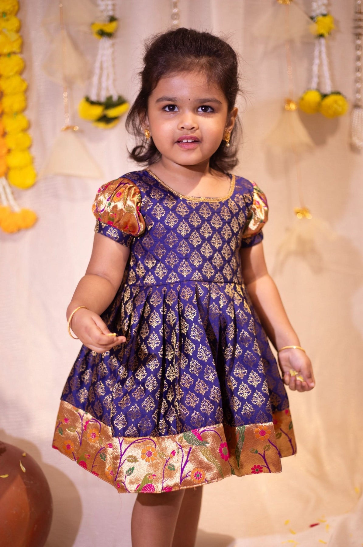 Paithani dress clearance for baby girl