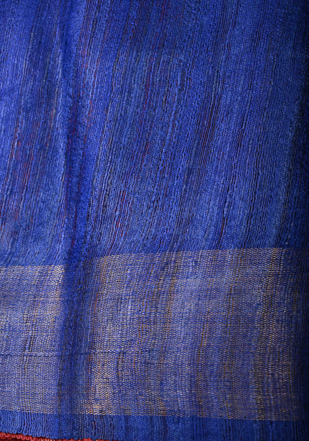 Multicolor Authentic Hand Block Print on Geecha Tussar silk saree with Zari Border  | SILK MARK CERTIFIED