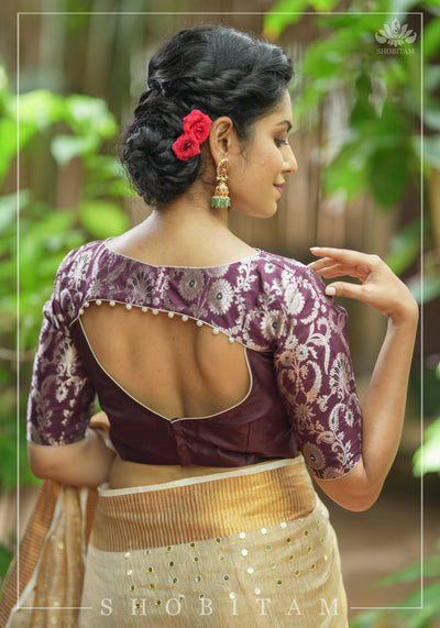 Unique Sarees – Tagged blouse– Shobitam