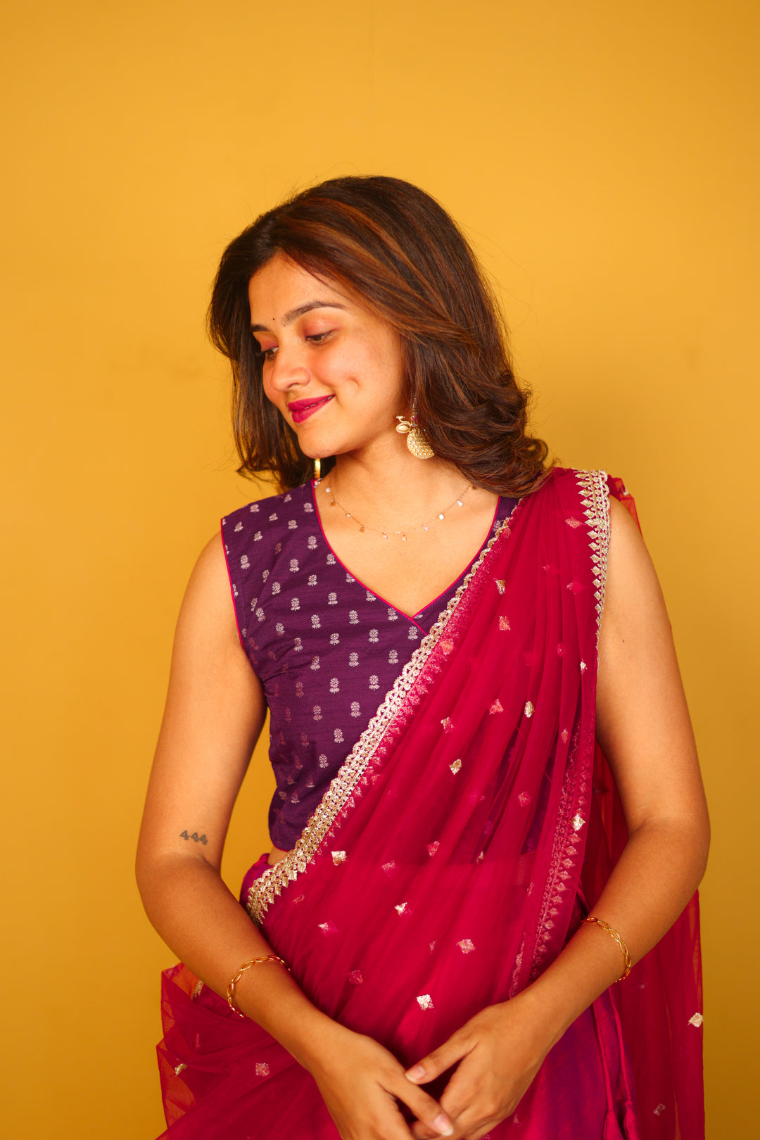 Vandana Violet & Magenta 3 Piece Set | Made To Order