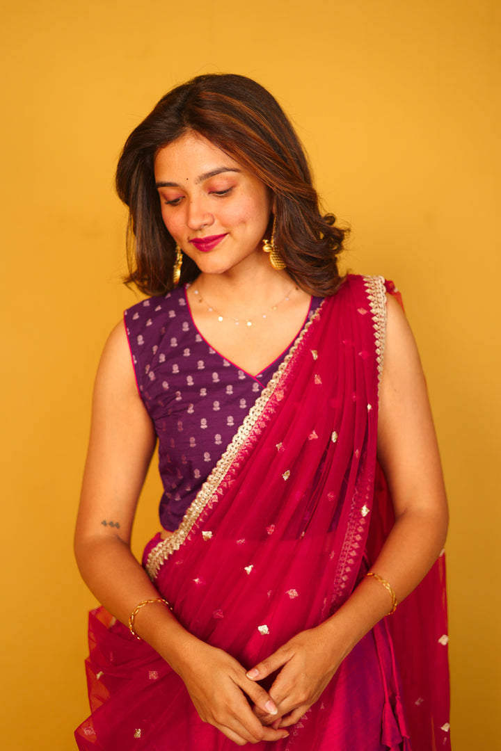 Vandana Violet & Magenta 3 Piece Set | Made To Order