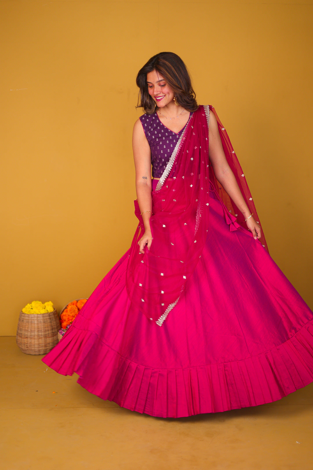 Vandana Violet & Magenta 3 Piece Set | Made To Order