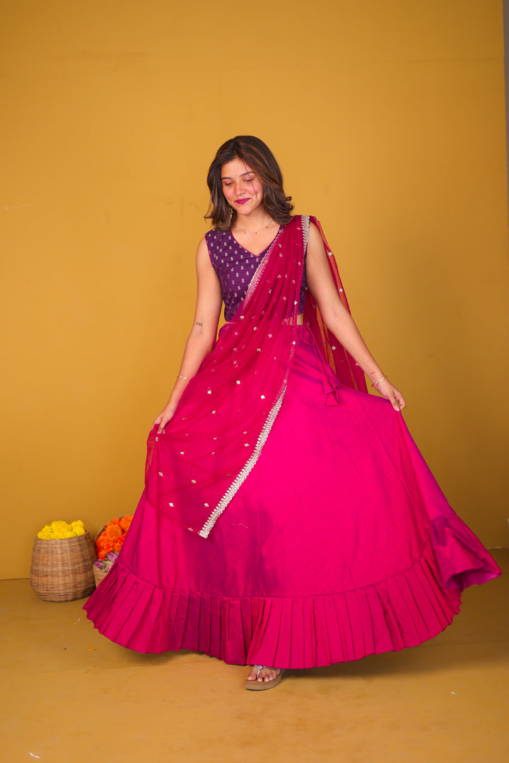 Vandana Violet & Magenta 3 Piece Set | Made To Order