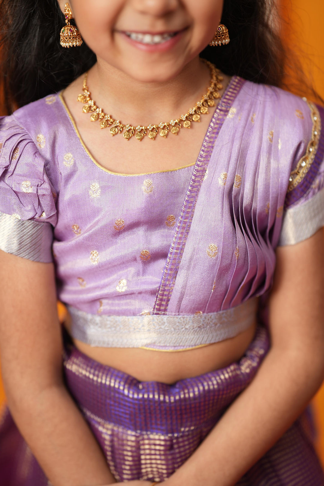 Disha Lavender Kids Lehenga Set Mini | Made To Order