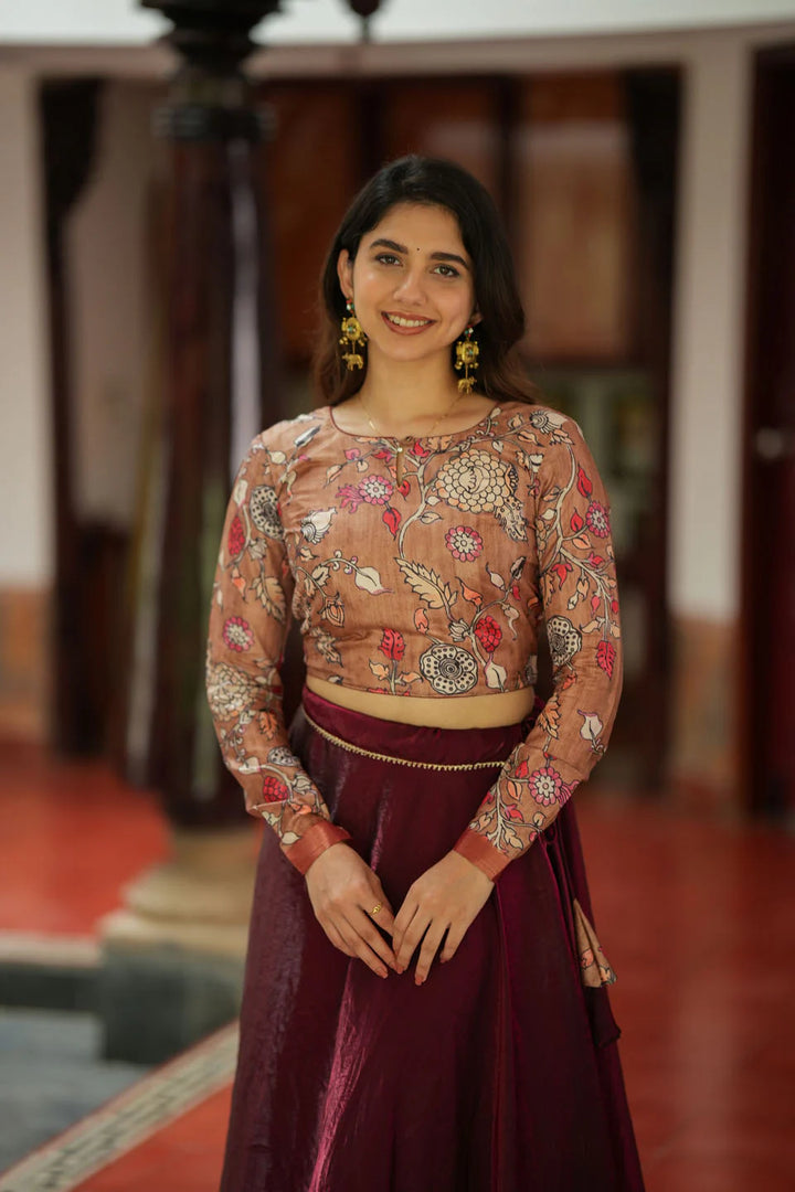 Shivani Croptop Skirt Set | Made To Order