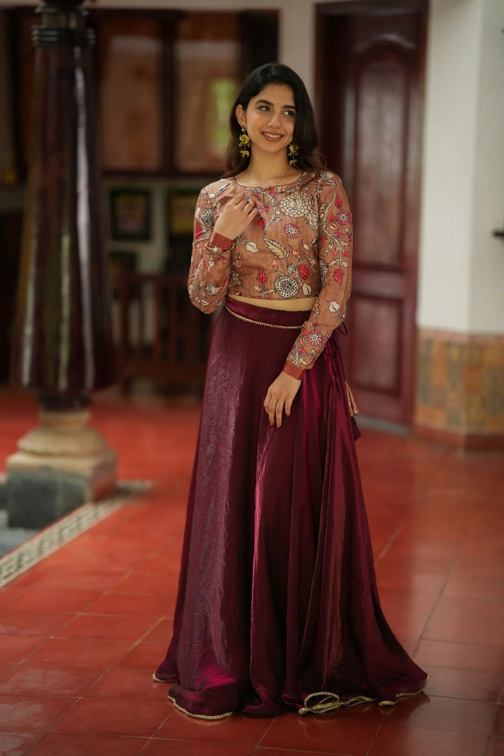 Shivani Croptop Skirt Set | Made To Order