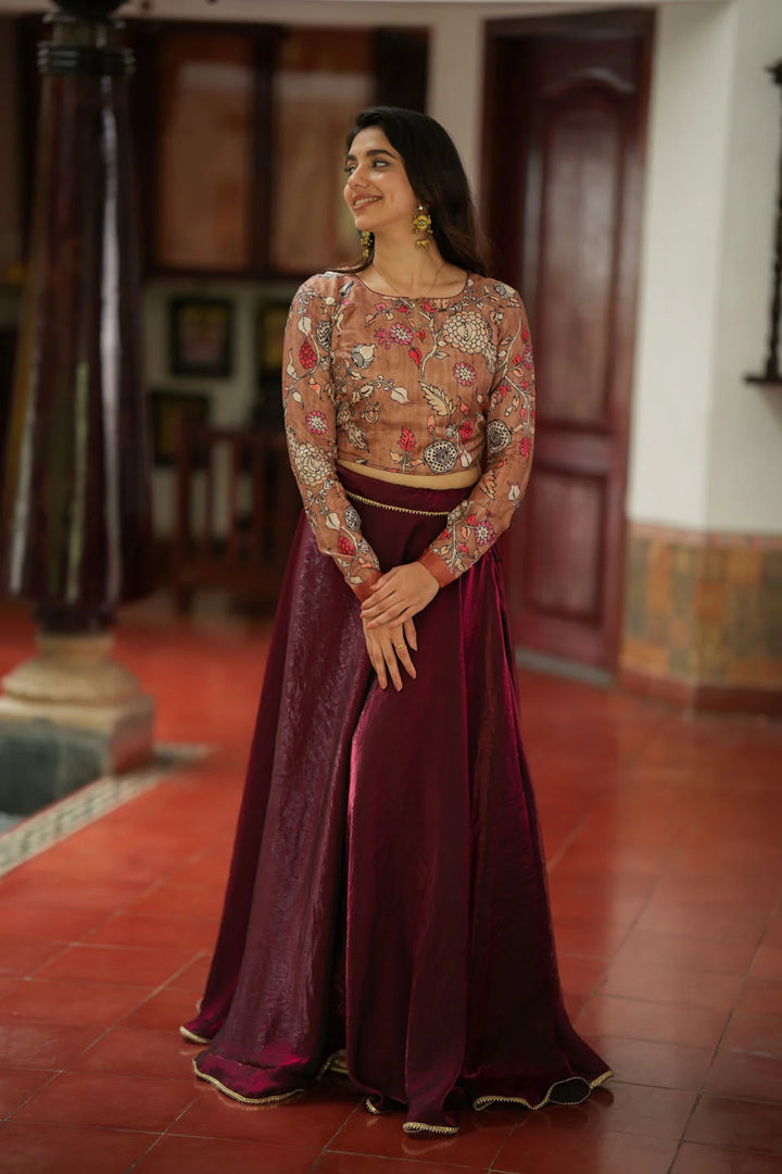Shivani Croptop Skirt Set | Made To Order