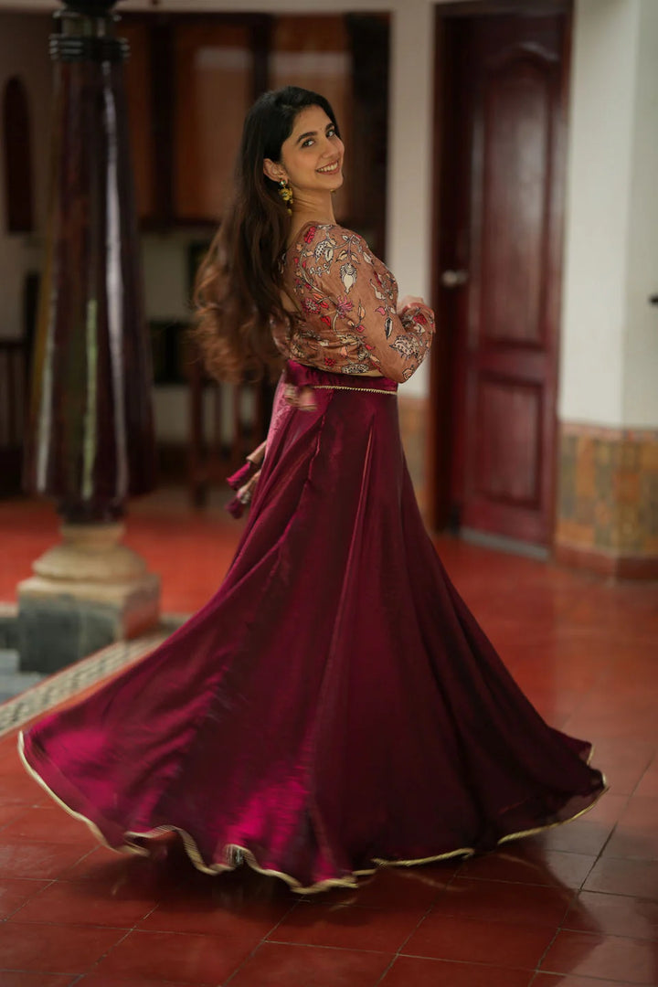 Shivani Croptop Skirt Set | Made To Order