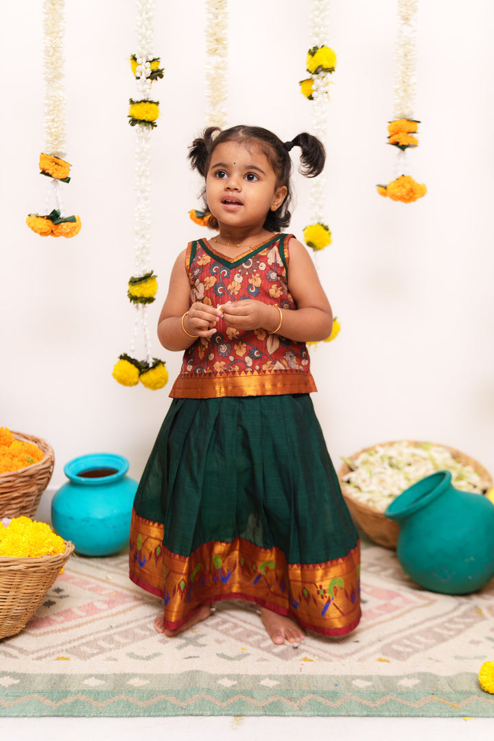 Prathana Maroon & Green Mini | Made To Order