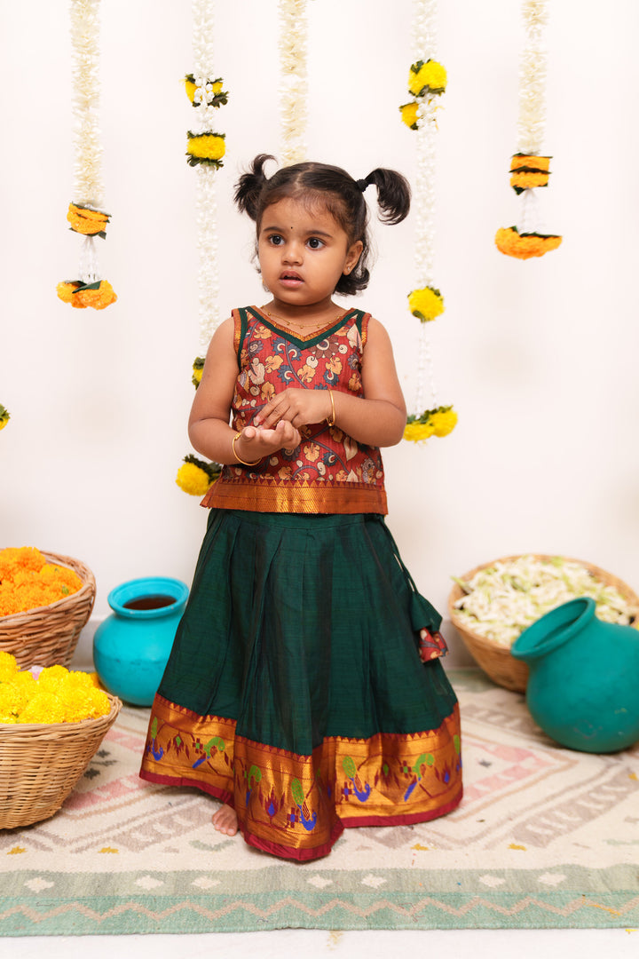 Prathana Maroon & Green Mini | Made To Order