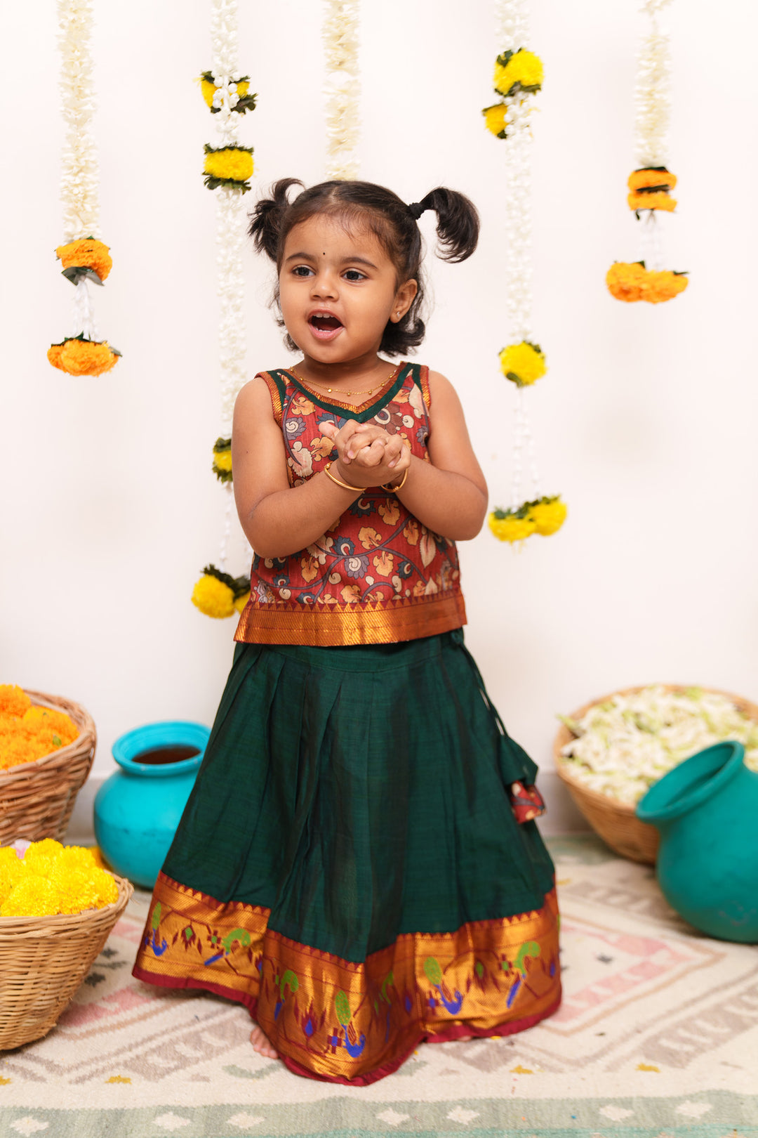 Prathana Maroon & Green Mini | Made To Order