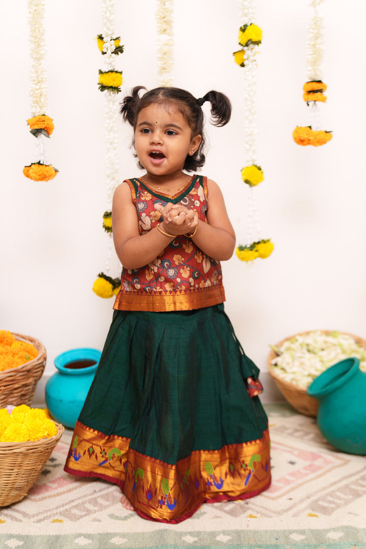 Prathana Maroon & Green Mini | Made To Order