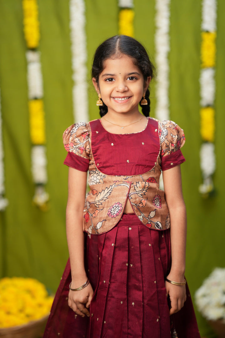 Darshini Red Peplum Top & Skirt Mini | Made To Order