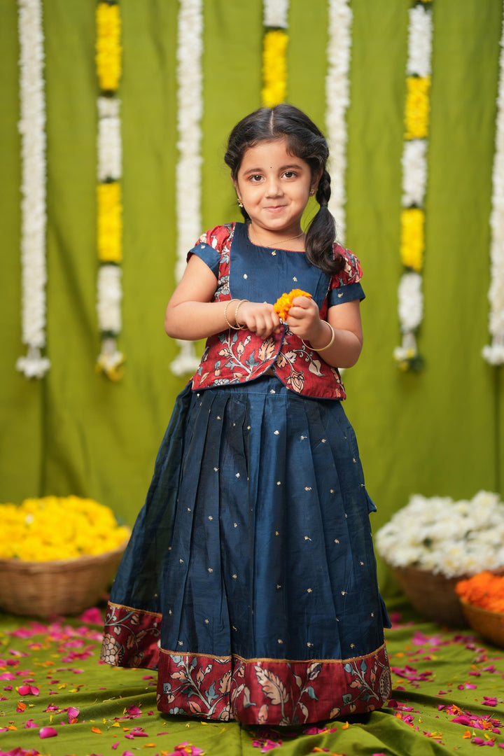 Darshini Teal Peplum Top & Skirt Mini | Made To Order
