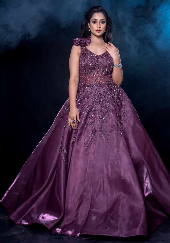 Stunning Rose Reverie Lehenga with embroidery, Customizable, Made to Order