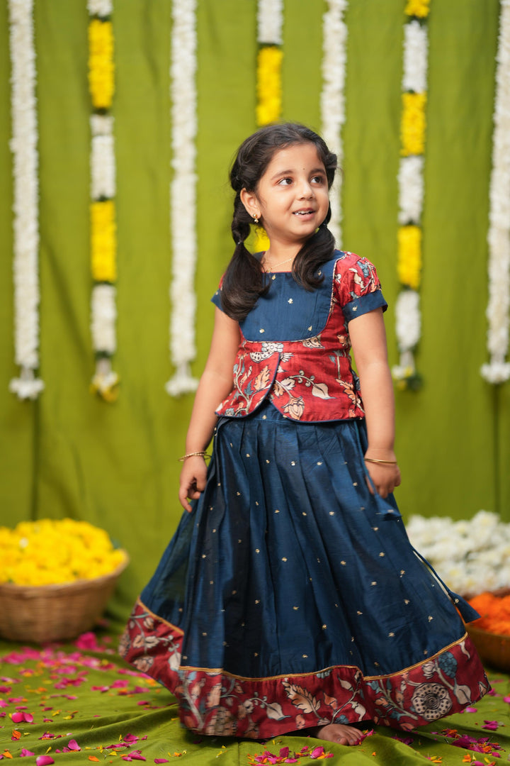 Darshini Teal Peplum Top & Skirt Mini | Made To Order