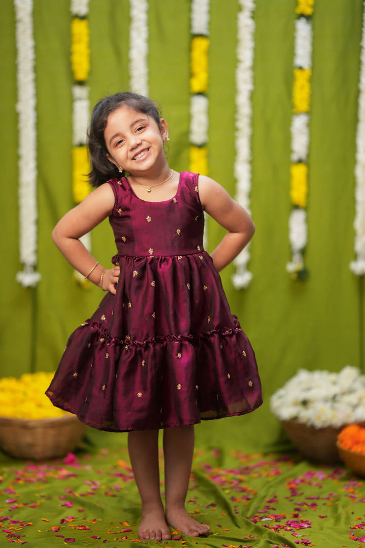 Gayathri Red Frock Mini | Made To Order