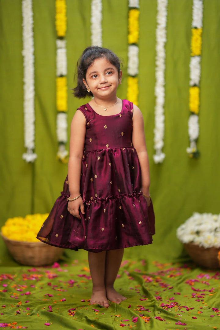 Gayathri Red Frock Mini | Made To Order