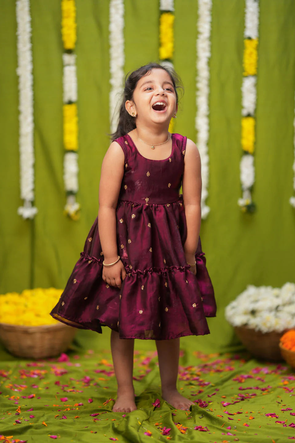 Gayathri Red Frock Mini | Made To Order