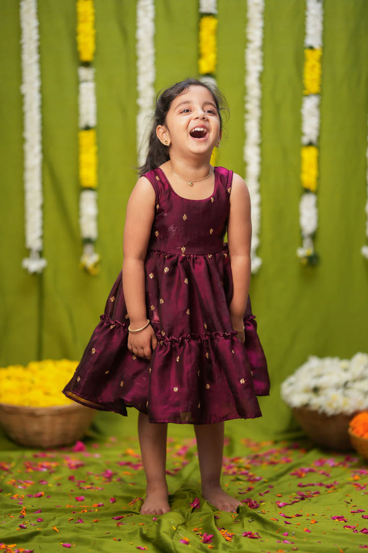 Gayathri Red Frock Mini | Made To Order