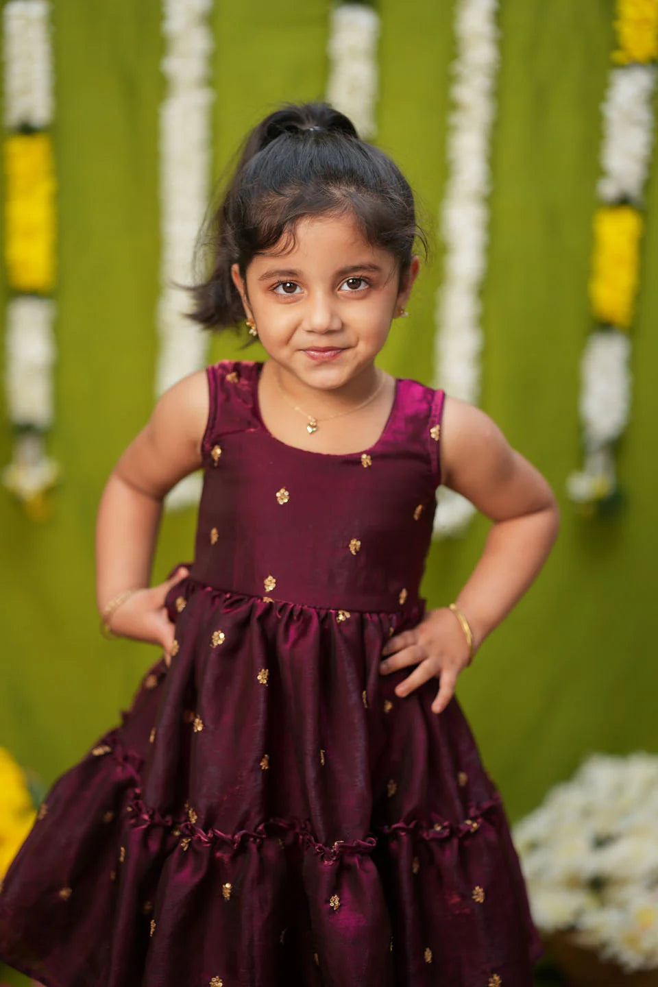 Gayathri Red Frock Mini | Made To Order