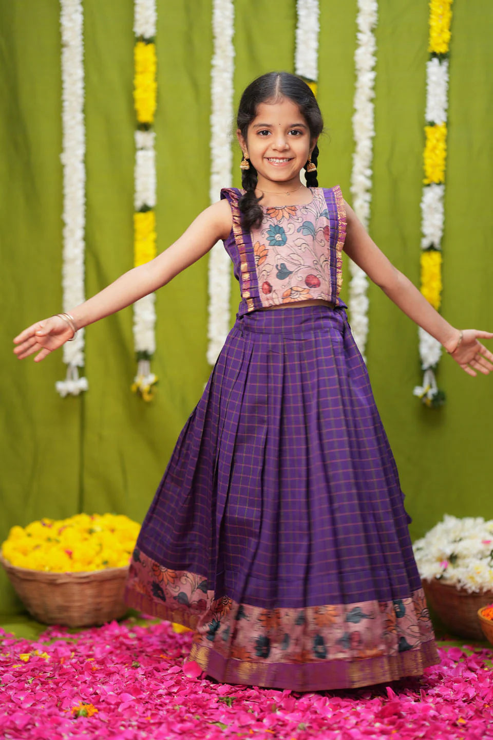 Akshara Purple Lehenga Mini | Made To Order