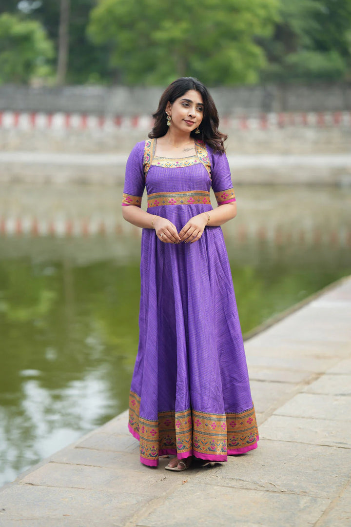 Vaishali Violet maxi Dress | Made To Order
