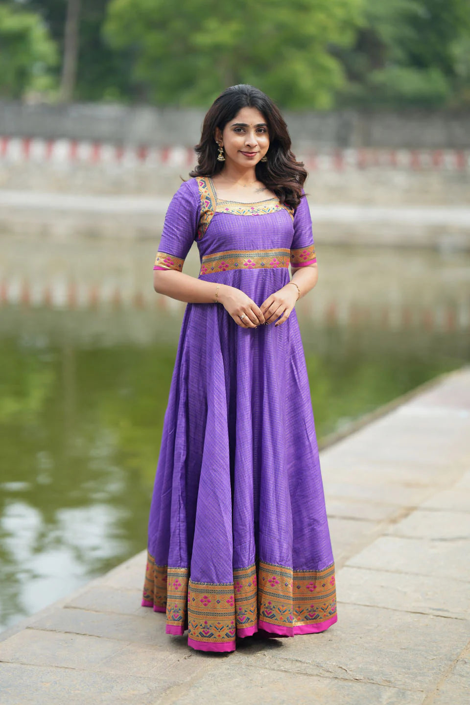 Vaishali Violet maxi Dress | Made To Order