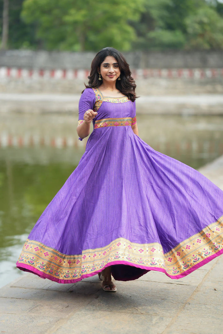 Vaishali Violet maxi Dress | Made To Order