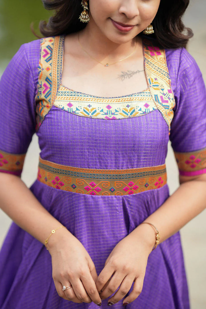 Vaishali Violet maxi Dress | Made To Order