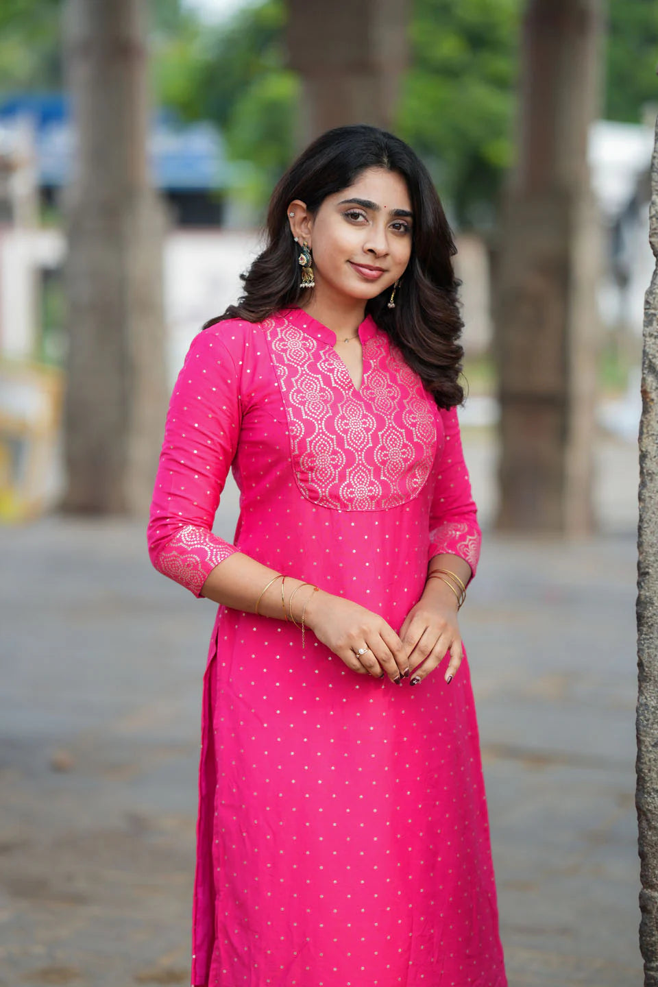 Pravya Pink Kurti Set (Set of 2) | Made To Order
