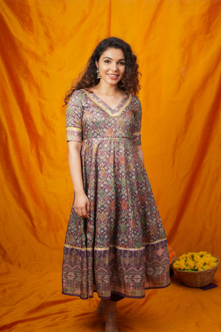 Nivriti Woven Multi-Coloured Anarkali Kurta Set | Made To Order