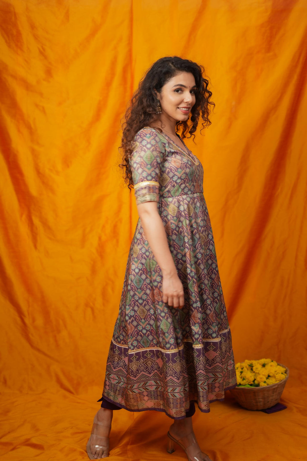 Nivriti Woven Multi-Coloured Anarkali Kurta Set | Made To Order