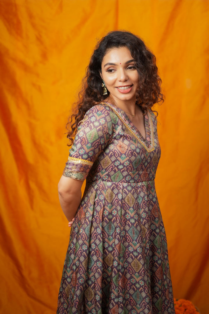 Nivriti Woven Multi-Coloured Anarkali Kurta Set | Made To Order