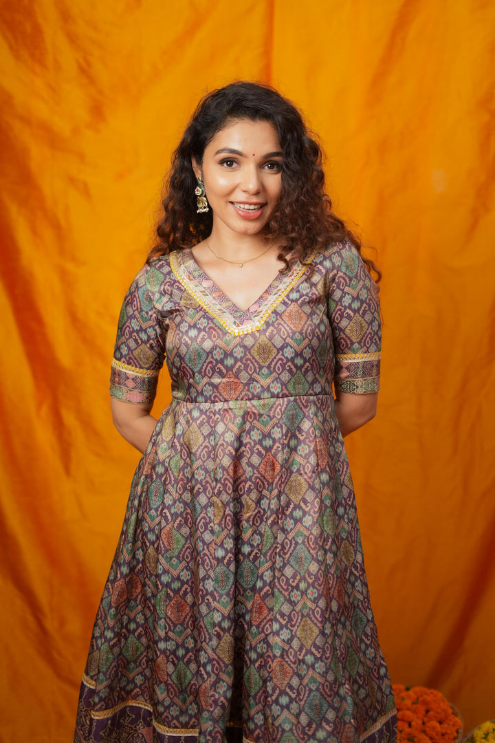 Nivriti Woven Multi-Coloured Anarkali Kurta Set | Made To Order