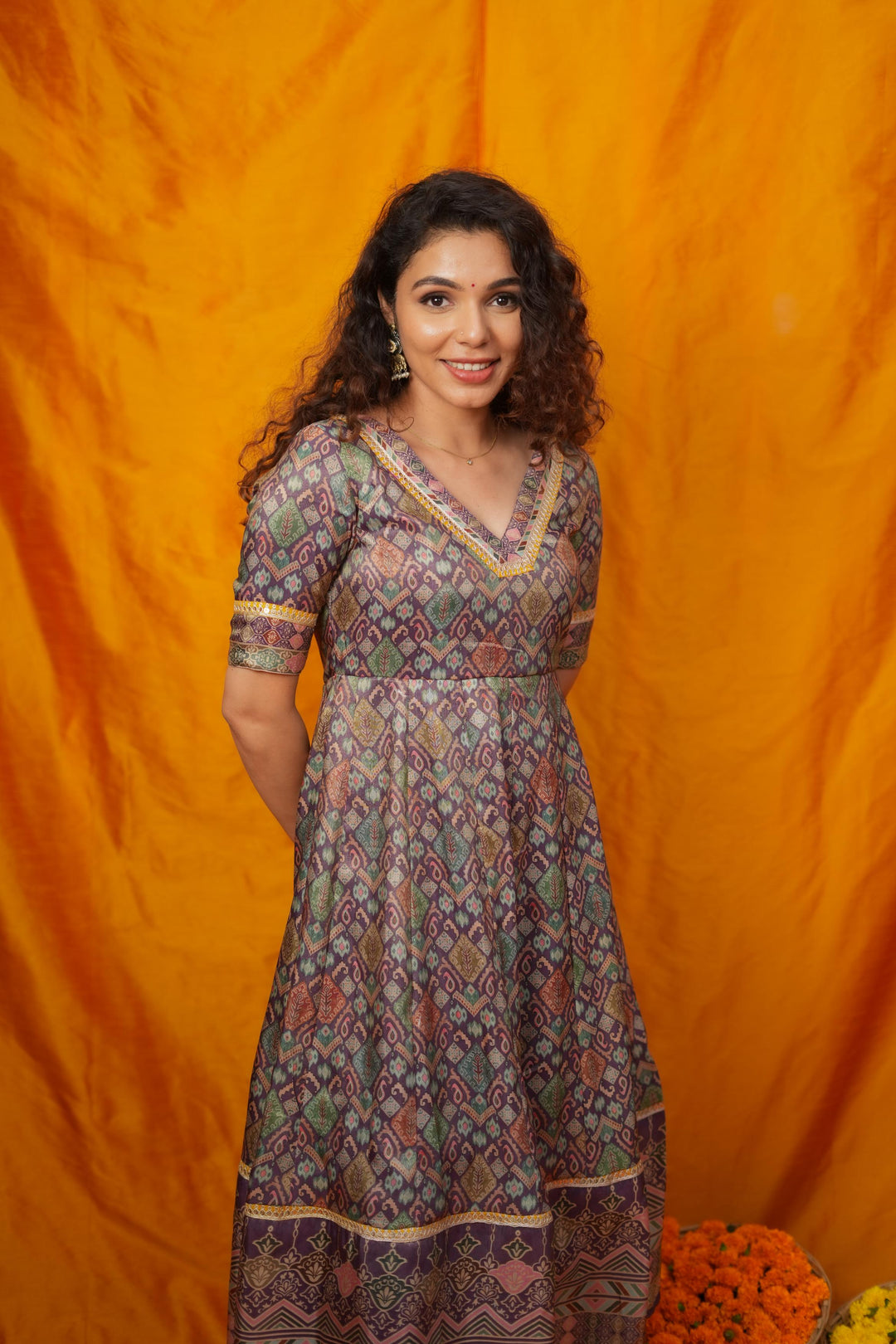 Nivriti Woven Multi-Coloured Anarkali Kurta Set | Made To Order