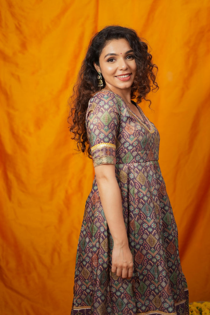 Nivriti Woven Multi-Coloured Anarkali Kurta Set | Made To Order