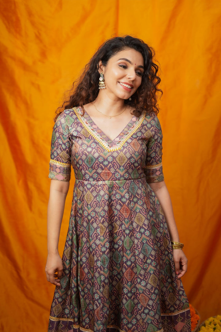 Nivriti Woven Multi-Coloured Anarkali Kurta Set | Made To Order