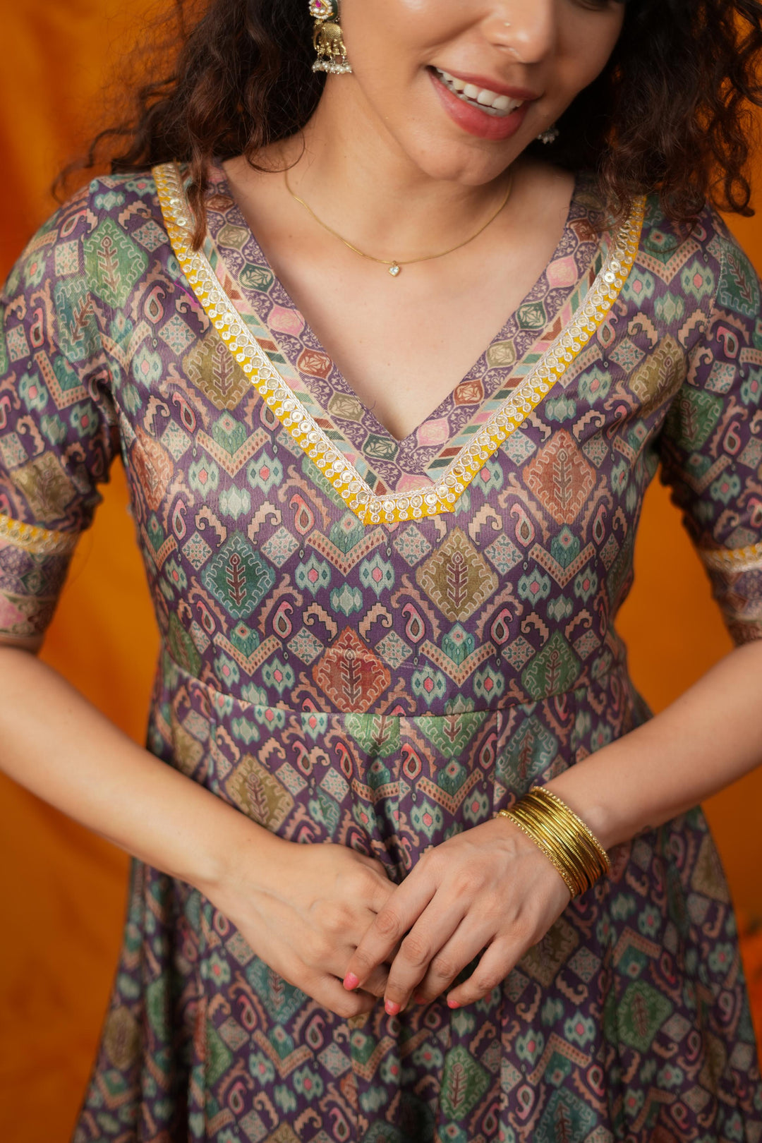 Nivriti Woven Multi-Coloured Anarkali Kurta Set | Made To Order