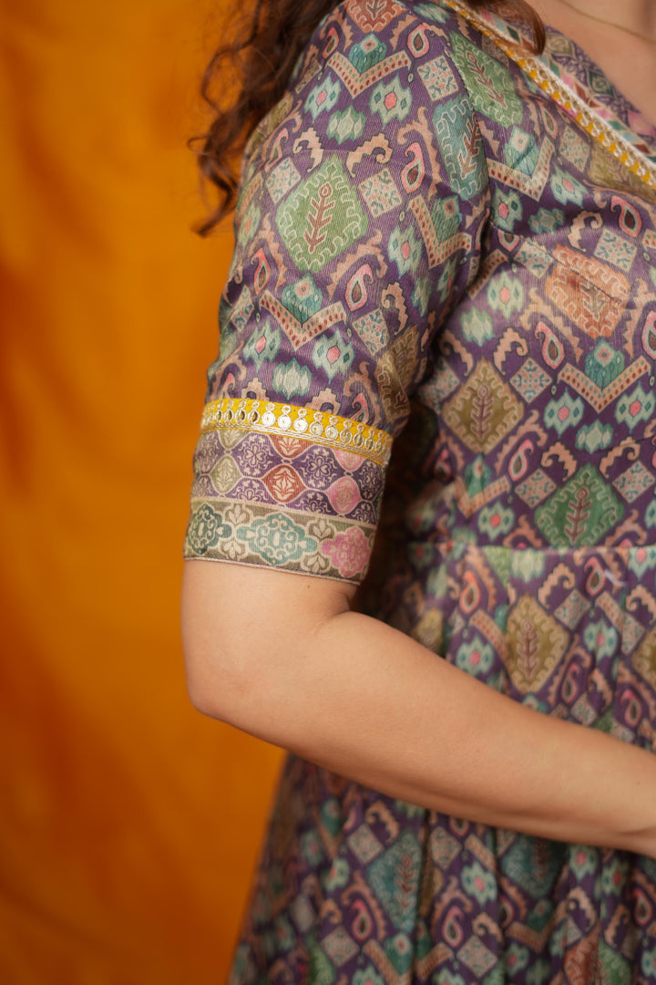 Nivriti Woven Multi-Coloured Anarkali Kurta Set | Made To Order