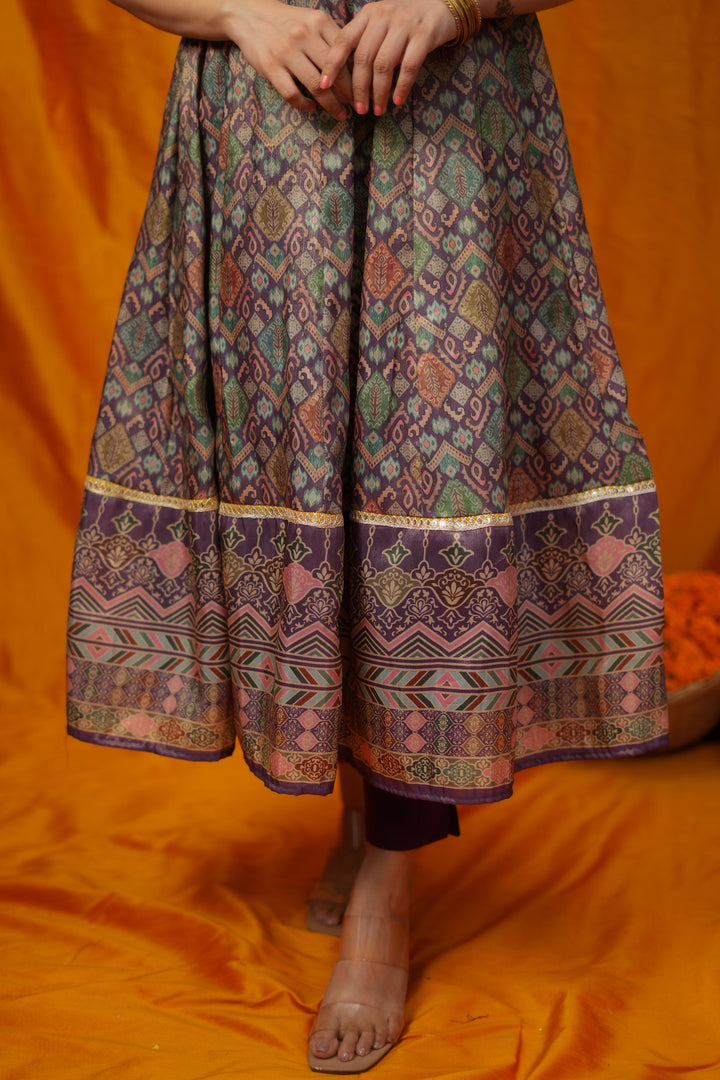 Nivriti Woven Multi-Coloured Anarkali Kurta Set | Made To Order
