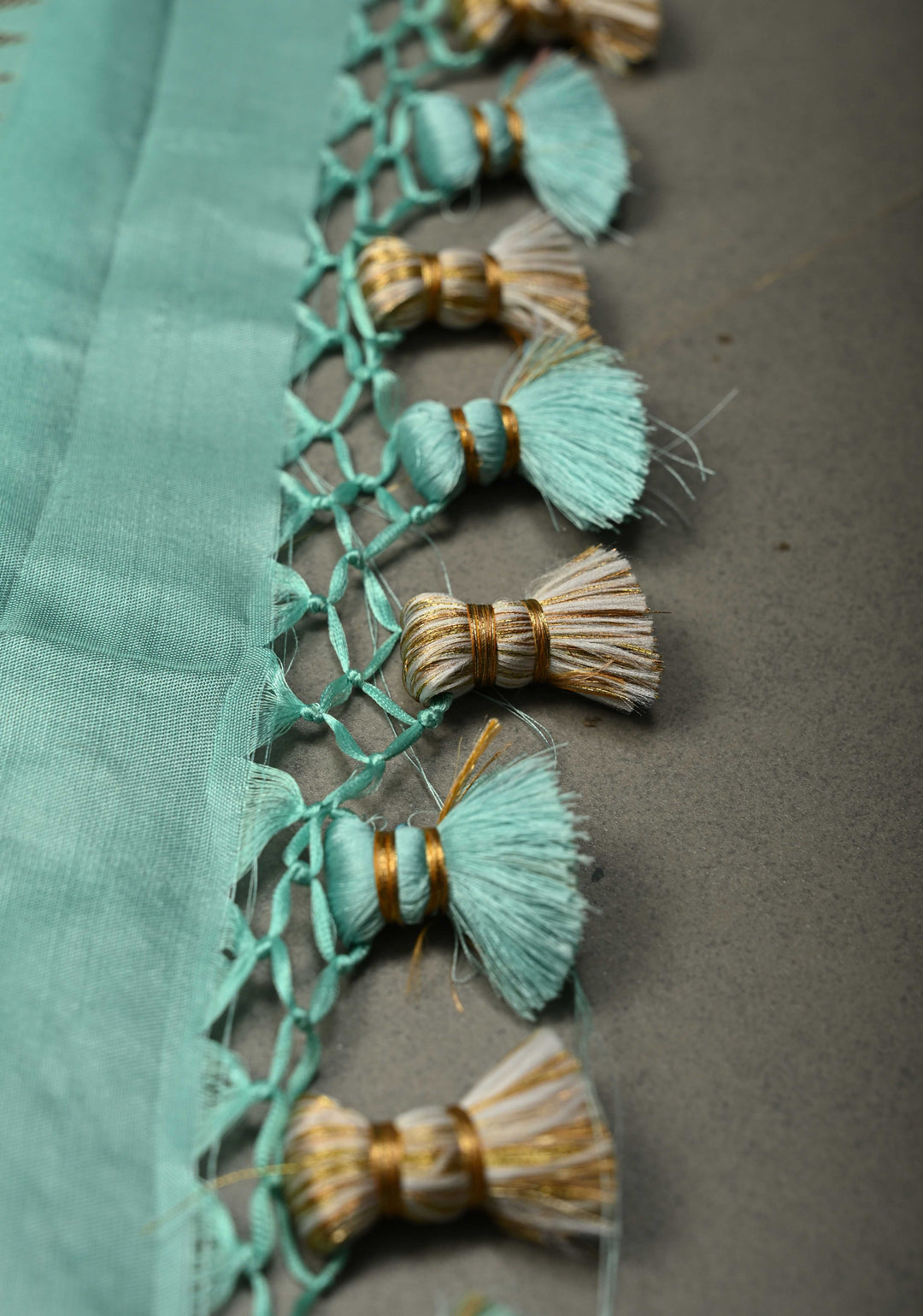 Aqua Blue Banarasi Katan Silk Saree and Paithani Silver Zari Border | SILK MARK CERTIFIED | Shobitam