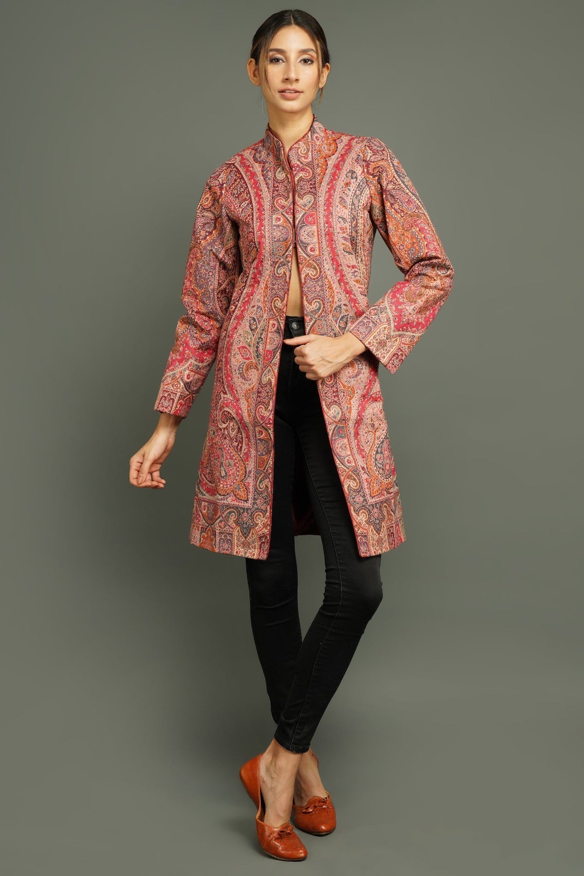 Long Paisley Vintage Kashmiri Coat for Women Made To Order