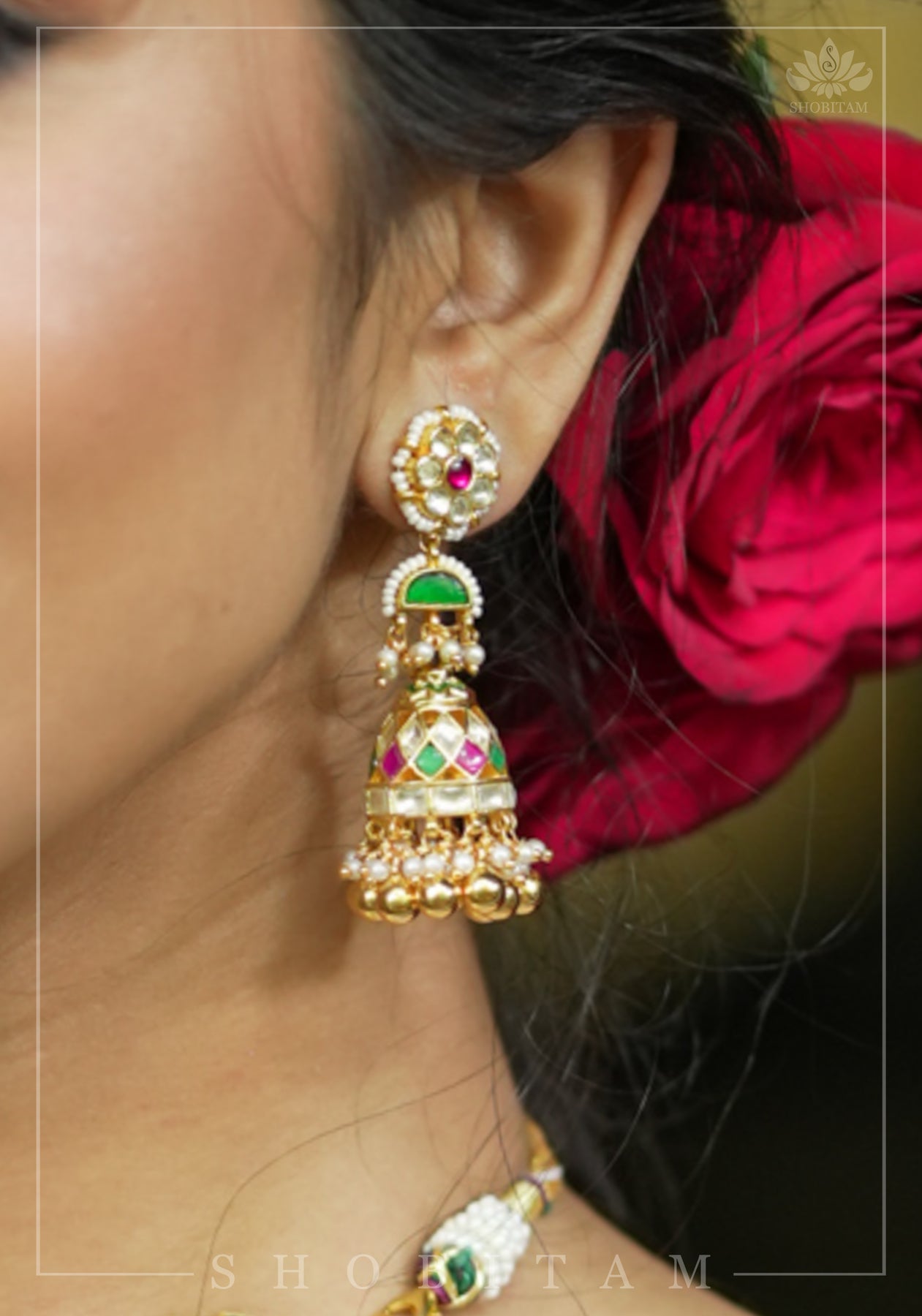 Buy Latest Oxidised Stone Jhumka Earrings Online Sydney