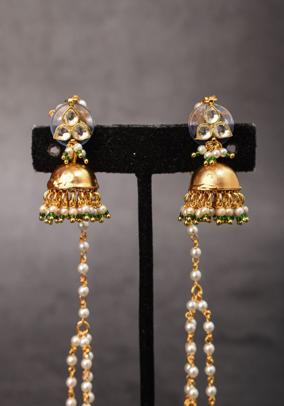 Kashmiri  Durr Jhumka  with Dangling Beads | Shobitam Jewelry