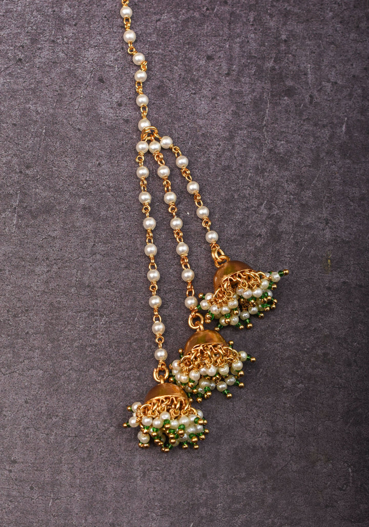 Kashmiri  Durr Jhumka  with Dangling Beads | Shobitam Jewelry