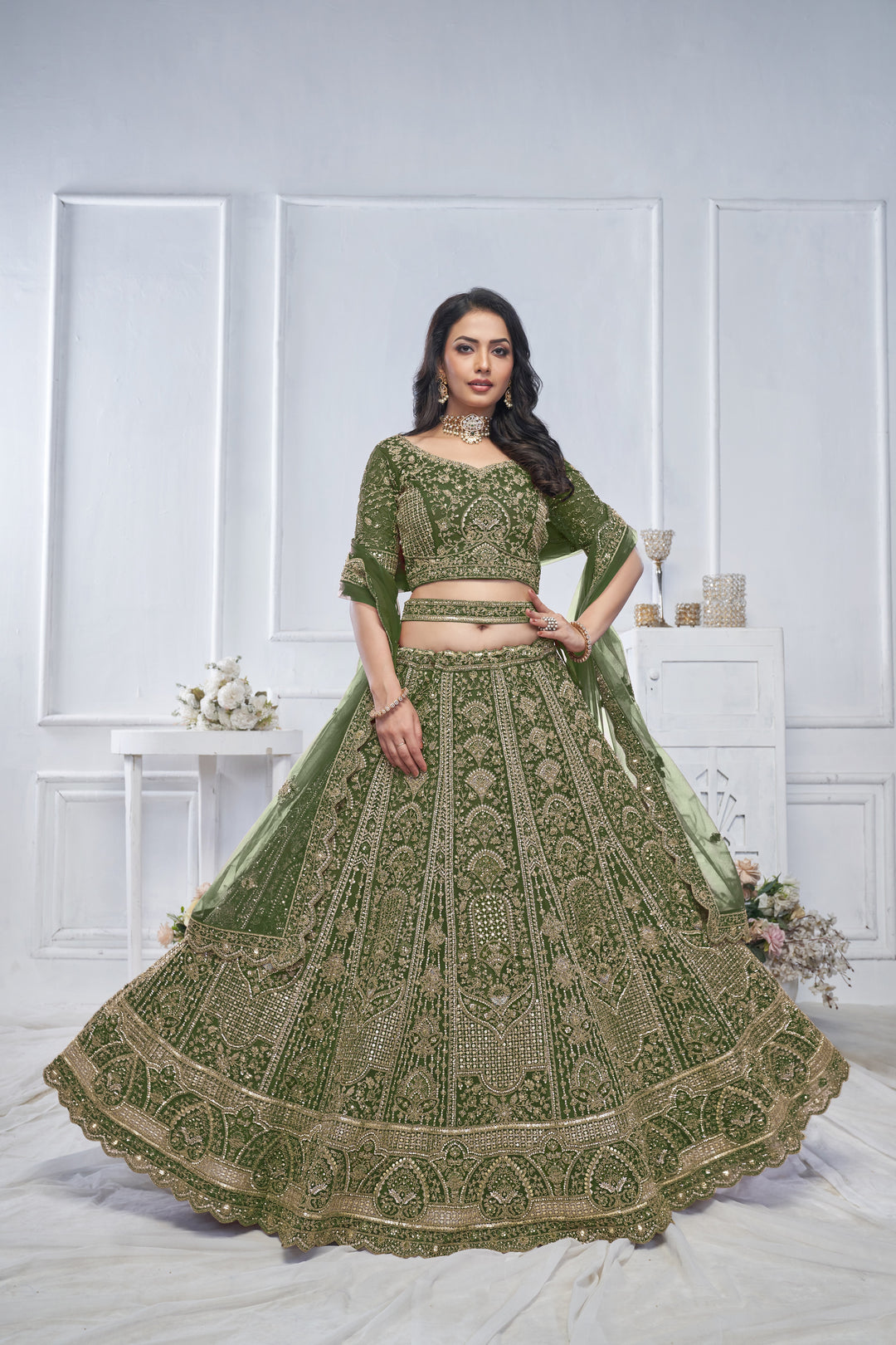 Evergreen Splendor Lehenga